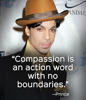 Frase de Prince: A compaixão é uma palavra de ordem que não tem limites