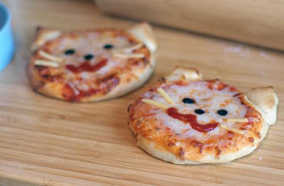 Pizzas em formato de gatinhos